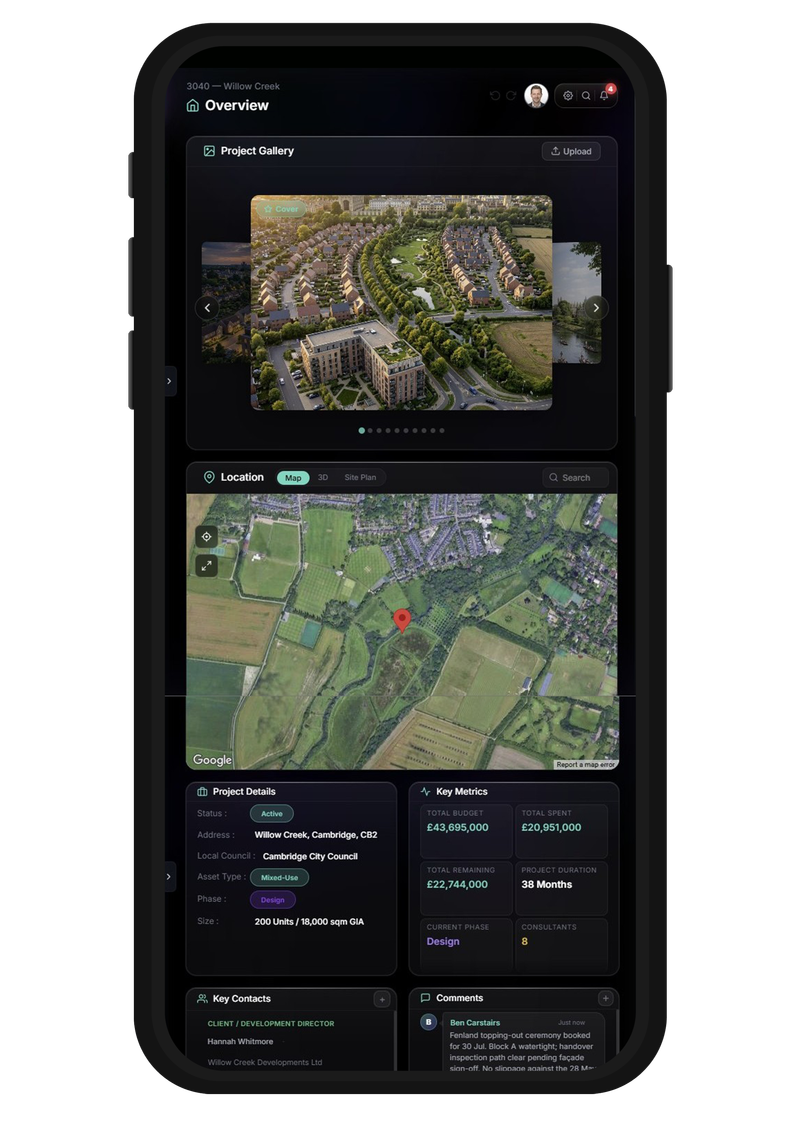PropDev OS on iPhone